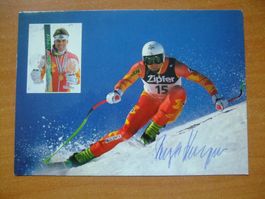 FRANZ HEINZER (CH) SKISTAR AUTOGRAMMKARTE