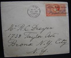 1937 - Altes Briefcouvert Genf 25.12.1937  /  223
