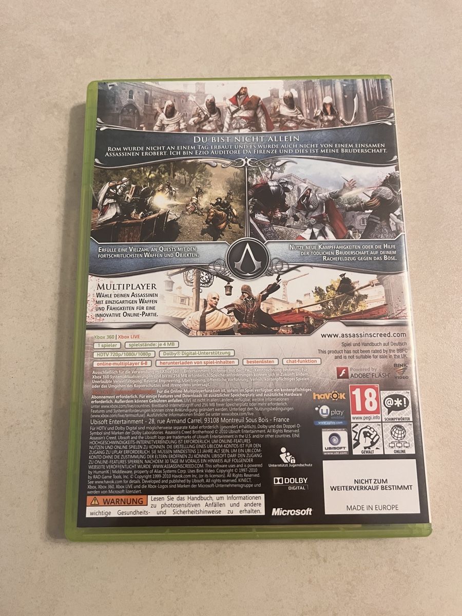 Spiele: assassin's creed brotherhood xbox360 – Gebraucht aus Suhr von SchnapperCH 1