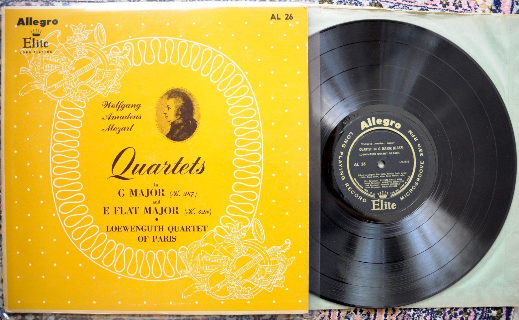 Dischi in vinile: Mozart Quartets The Lowenguth Quartet - Allegro Classics LP – Usato da Unterseen venduto da vinylmore