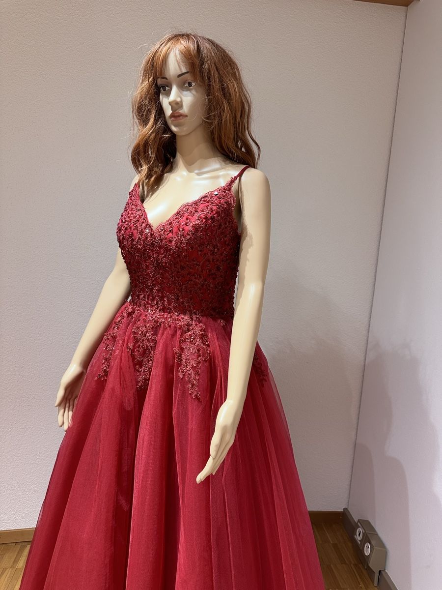 Vestiti: Abendkleid Ballkleid Rot Spitzenbesatz Grösse S – Nuovo (secondo la descrizione) da Appenzell venduto da mir_rqn6 1