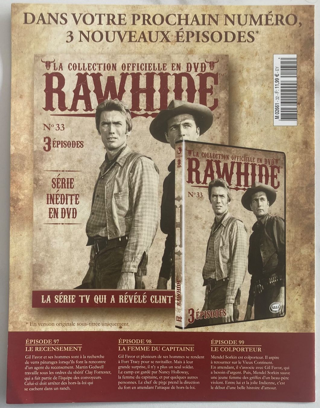 Tutti i DVDs: CLINT EASTWOOD - RAWHIDE N°32 – Usato da Poliez-Pittet venduto da Newtown-Records 2