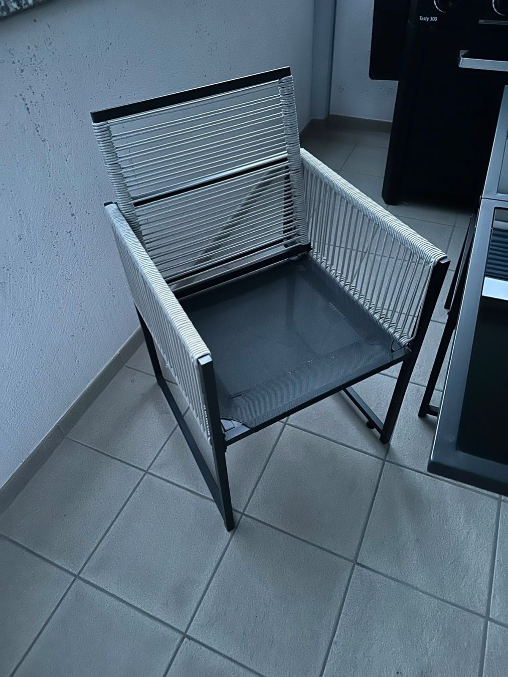 Tischset: Gartentisch mit 4 Stühlen schwarzes Glas Metall – Neu (gemäss Beschreibung) aus grenchen von cdlu 3
