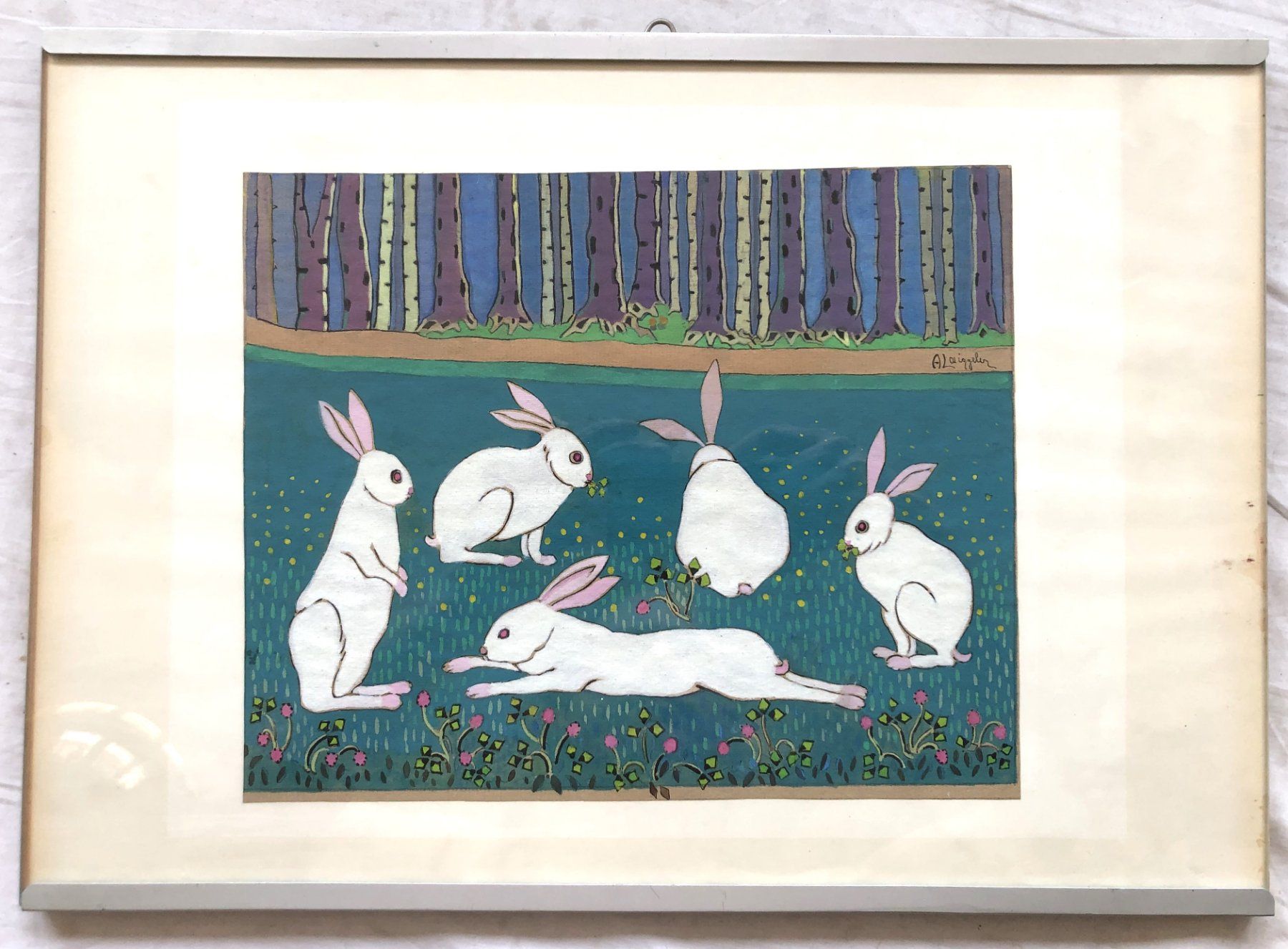 Dipinti: Alice Niggeler - Orig. Mischtechnik - Art Deco – Usato da Schaffhausen venduto da durruti
