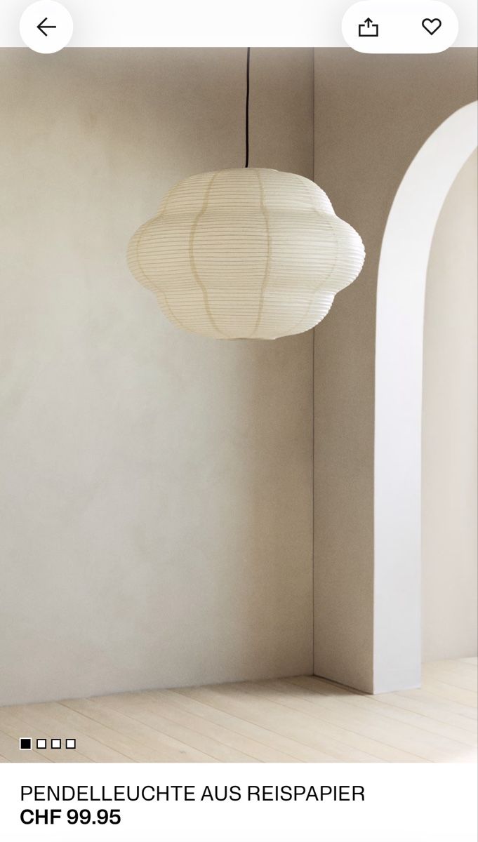 H&M Lampadari & plafoniere: Pendelleuchte aus Reispapier – Nuovo e nell'imballaggio originale da Laufen venduto da Jamii3 1
