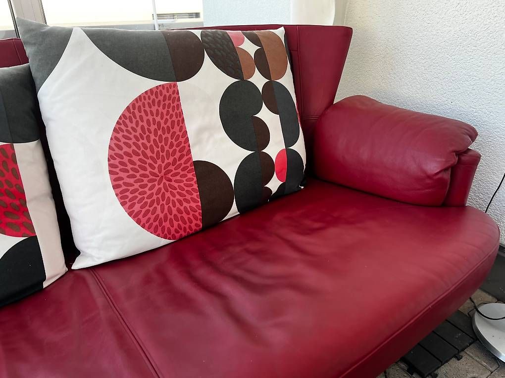 Rolf Benz Divani: rotes Rolf Benz Ledersofa – Usato da Zürich venduto da ciaostuffy 4