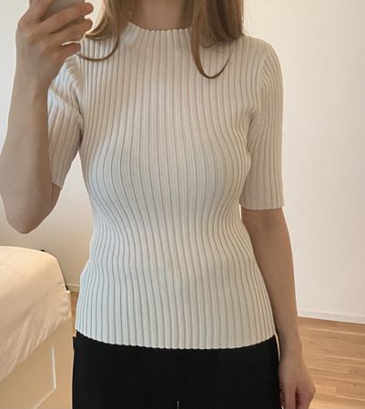 Saint Tropez weisses Shirt figurbetont - Viskose