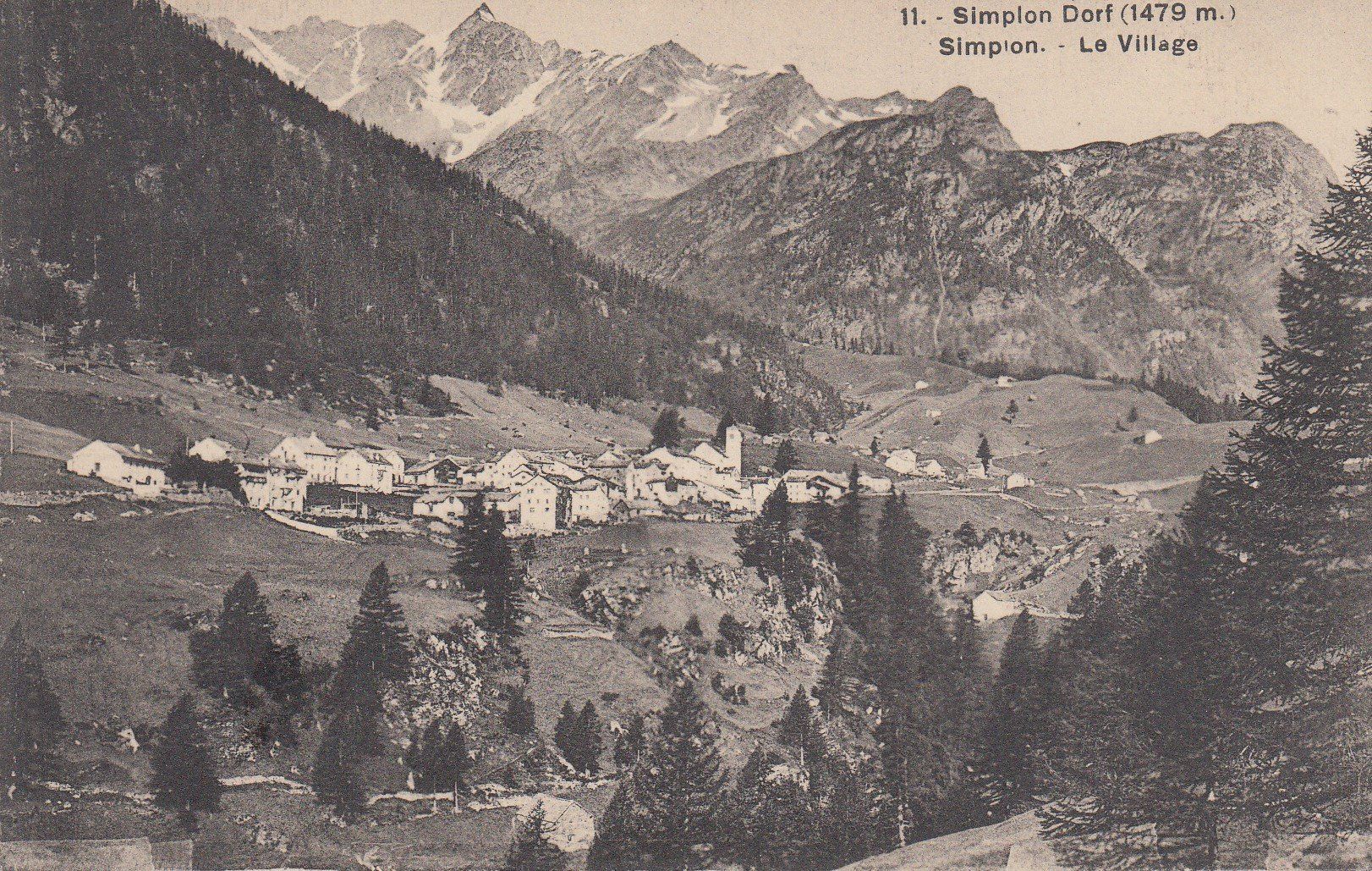 Cartoline postali: Simplon - Dorf  VS   -   4  diverse Karten – Usato da Brig venduto da Valcards54 2