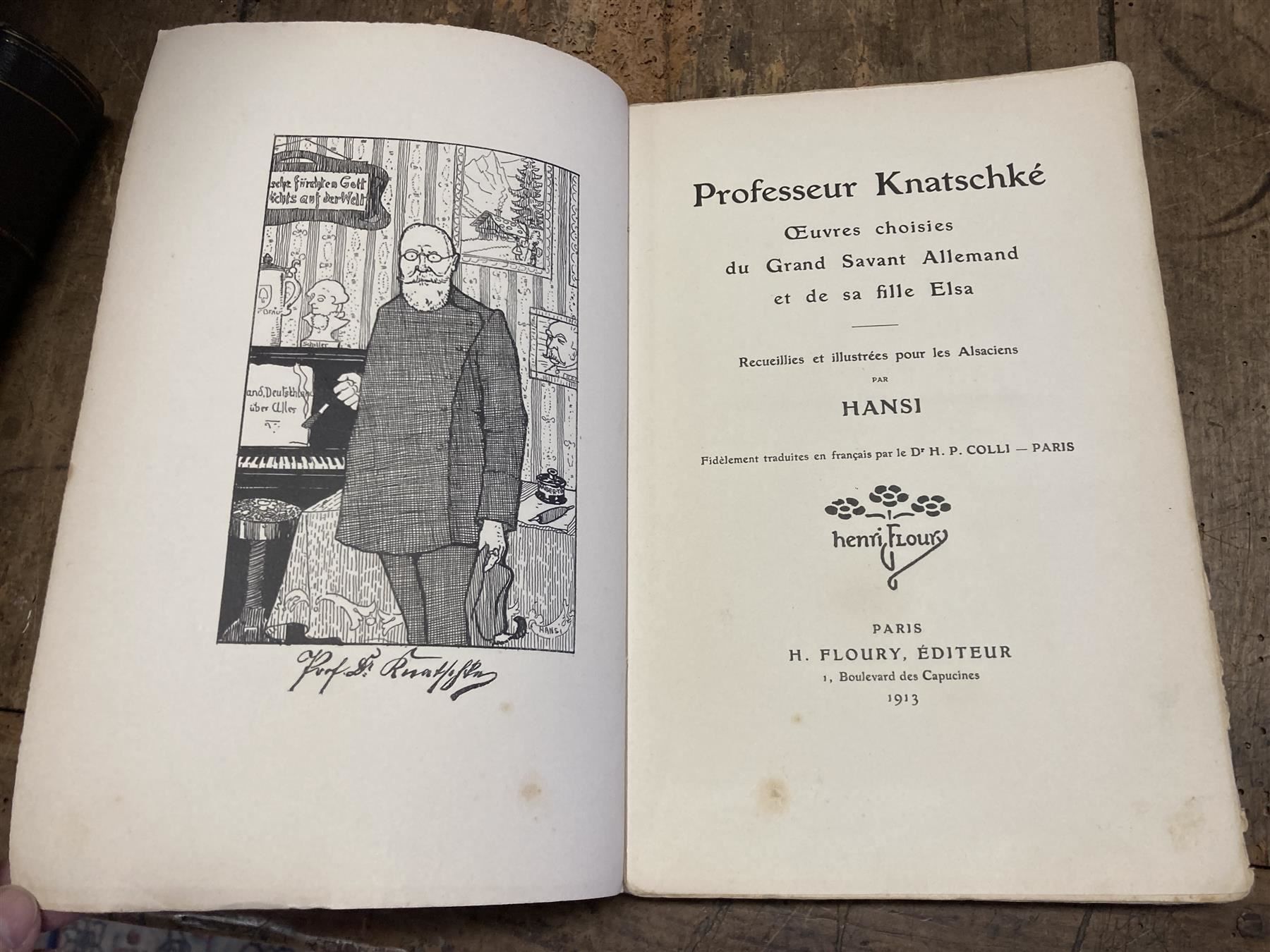 Libri: 1913 Professeur Knatschké Hansi – Usato da Bern venduto da Jwpm66 2