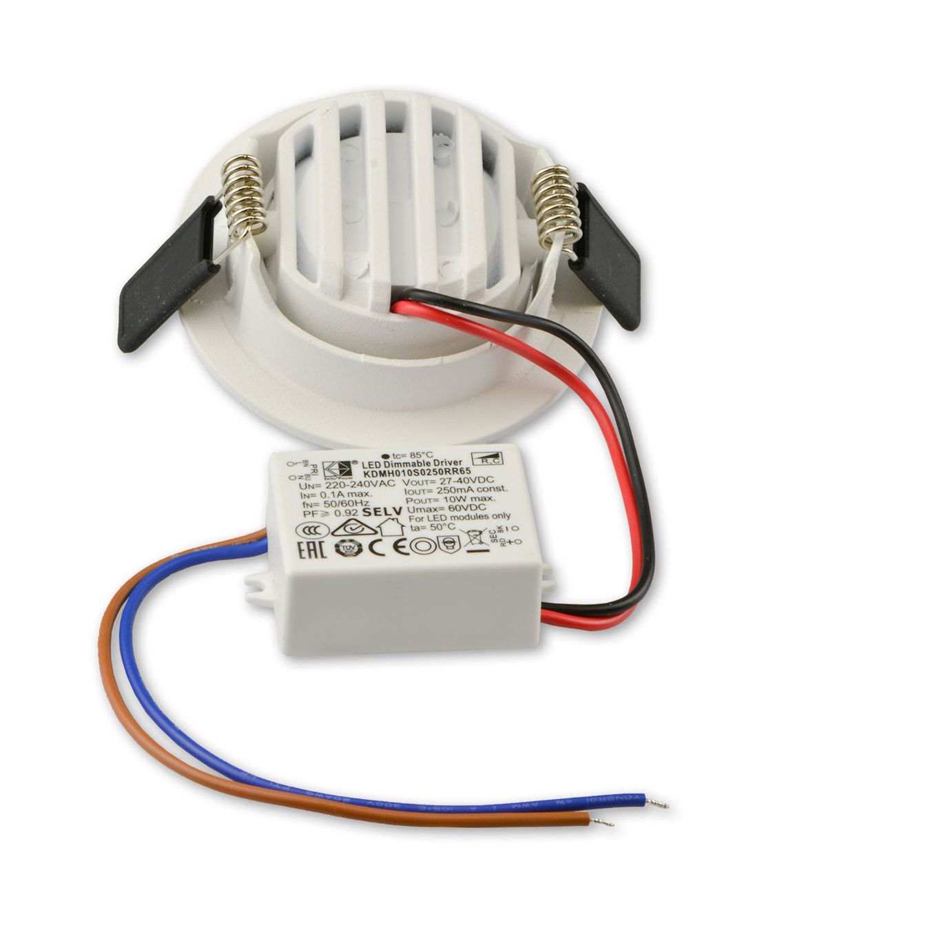 Lampade: LED Einbaustrahler,  Weiss, IP42, 9 cm Ø – Nuovo (secondo la descrizione) da Kreuzlingen venduto da Smart-Light 2