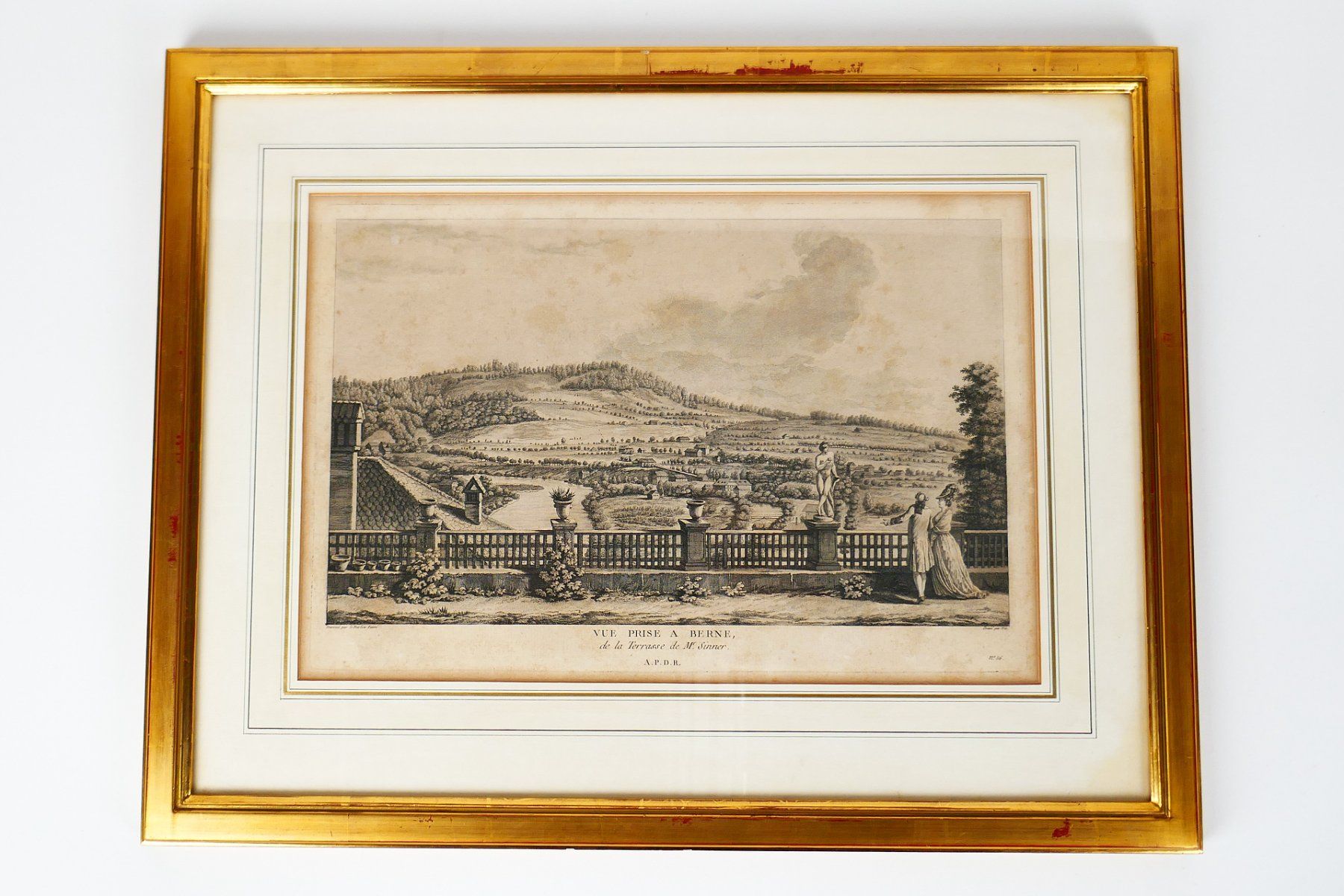 Dipinti: Grosses antikes Gemälde von Bern um ca. 1780 – Usato da Urtenen-Schönbühl venduto da Restwert_Schoenbuehl