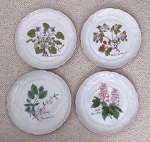 4 sehr schöne Zierteller, Porzellan/Langenthal
