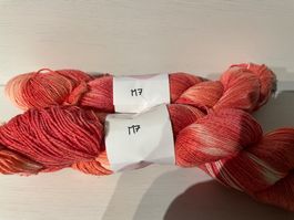 1Knäuel Handgefärbte Wolle Merino Cotton Silk