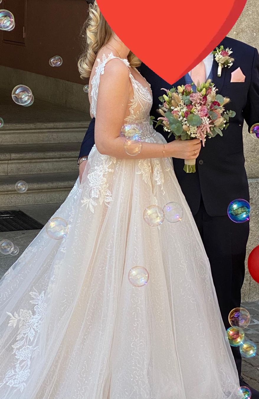 Vestiti: Hochzeitskleid inkl. Schleier - Gr. 38 – Usato da Oftringen venduto da Studi_Kobra 2