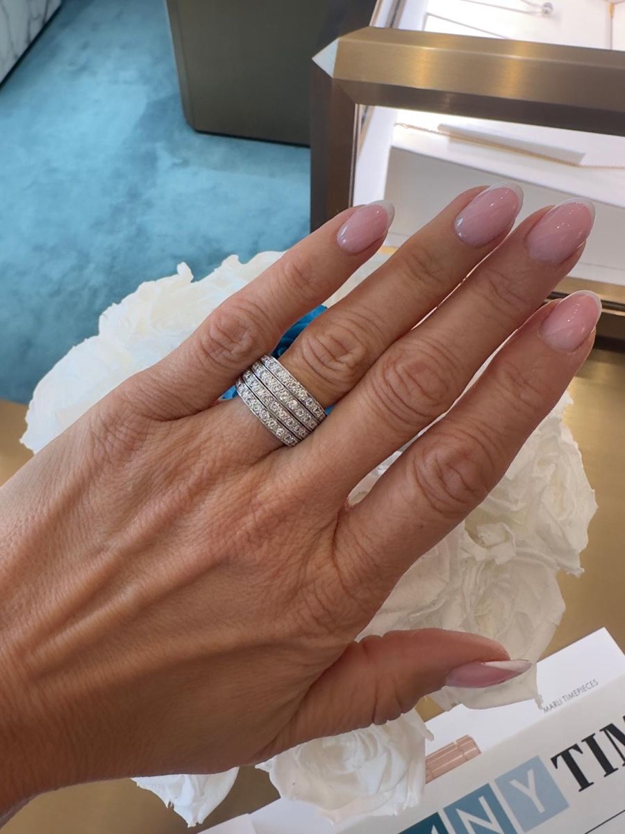 Ringe: Bague bandeau pavée diamants multi rangs T 52 – Neu (gemäss Beschreibung) aus Bellevue von bordeaux075cl 4