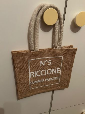 Borsa da spiaggia Riccione N°5 summer paradise beige