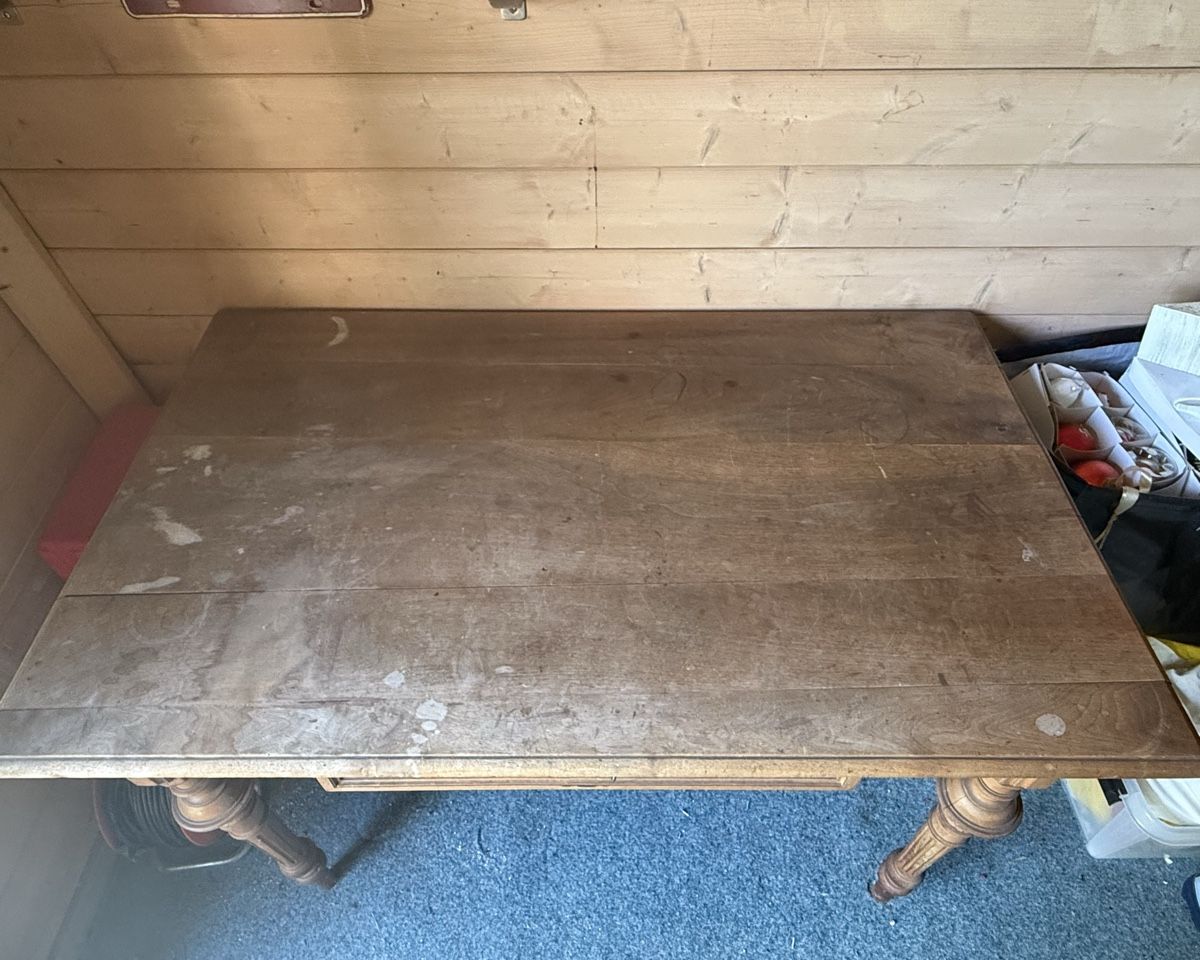 Tische: Biedermeier Tisch Nussbaum massiv – Gebraucht aus Bergdietikon von ulr_r9x5 3