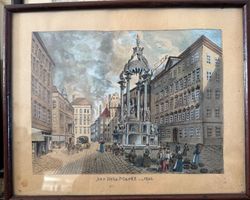 Aquarell "Hoher Markt um 1760" in Wien
