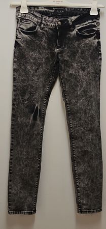 Rich Black Label Skinny Jeans graue Säurewäsche