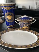 Rosenthal Versace Medusa Blue Vase Platte Schussel neuwertig