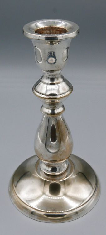 Bougeoir En Metal Argent