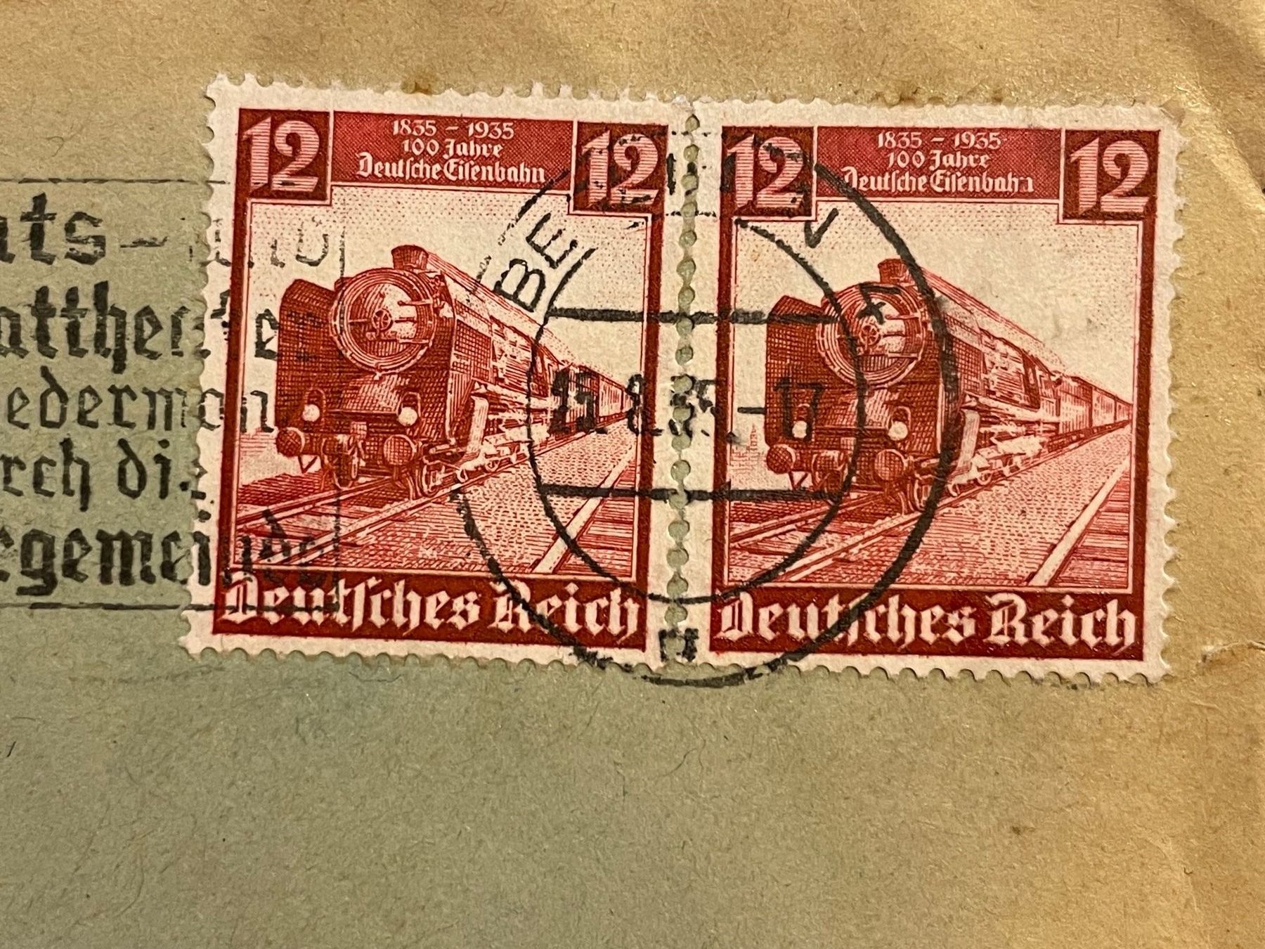 Tutti i francobolli: 1935 Deutsches Reich Brief – Usato da Küssnacht am Rigi venduto da POSTOMASTER 1