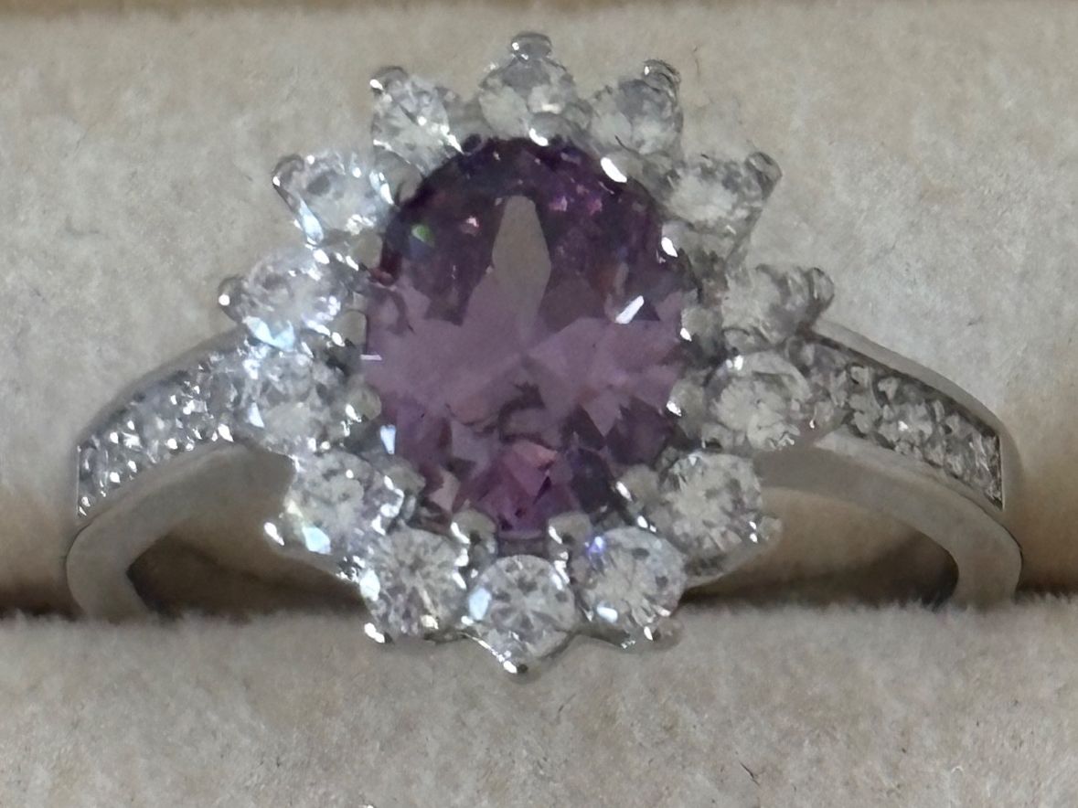 Bagues: Luxus Elegante Gr.19/9 Ring Farbe: Silber/Lilas – Neuf (Voir description) à Biel-Bienne par Roserosse13 1
