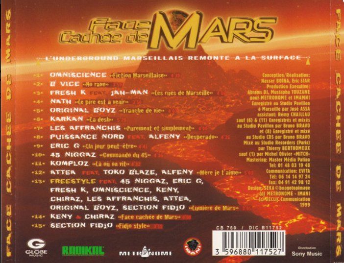 CDs: Face cachée de Mars CD Original Rap Francais Marseille! (55) – Gebraucht aus etoy von Vinyle-is-back.com 1