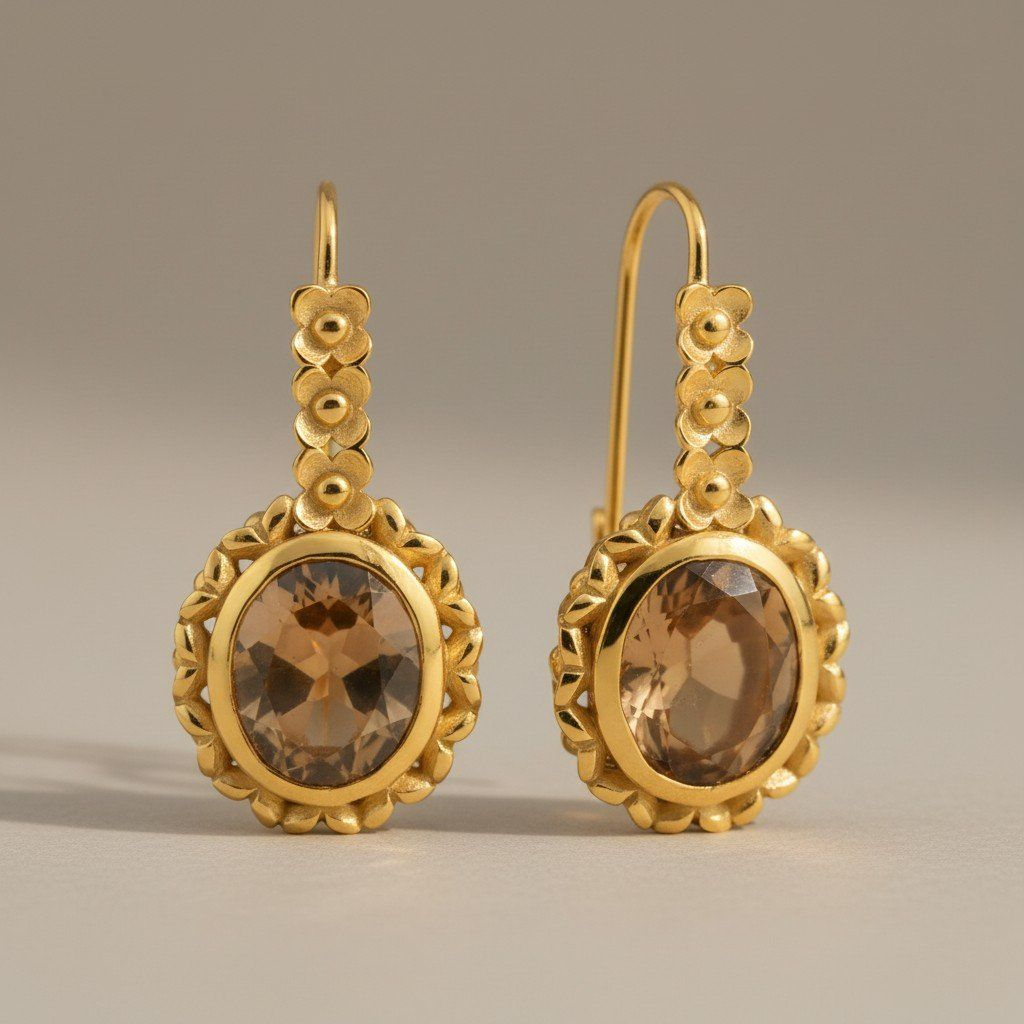 Olga Ribler Ohrringe & -stecker: Ohrringe mit Citrin – 925 Silber – Neu (gemäss Beschreibung) aus Luzern von Schmuckoutlet 2