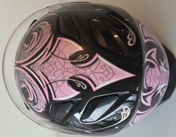 Motorradhelm SHOEI, schwarz mit rosa, Grösse XS Damen 