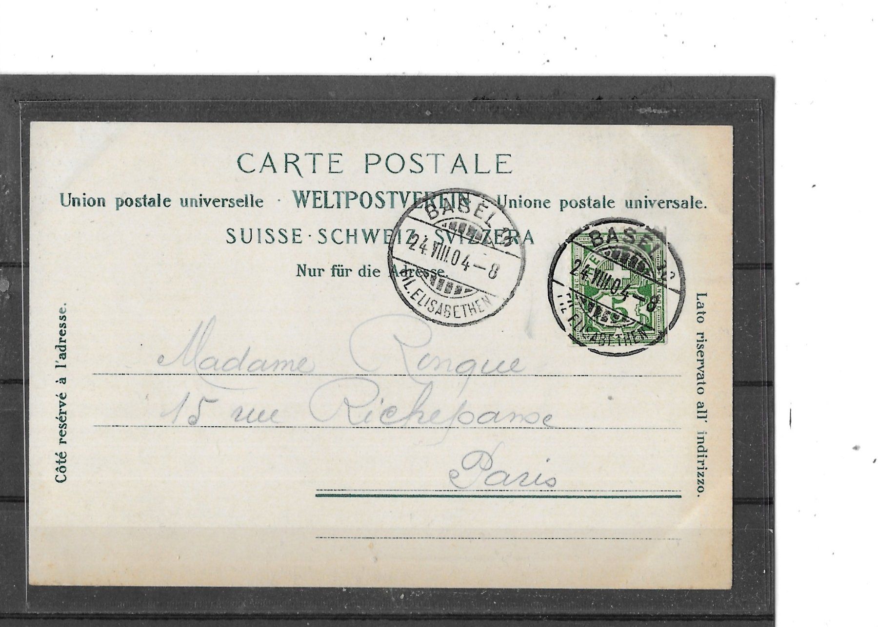 Cartoline postali: UR Altdorf 1904 – Usato da Schocherswil venduto da Wilare 1