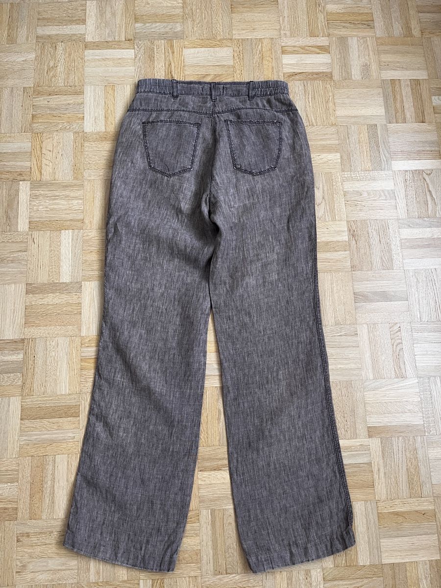Brax Pantaloni: Raphaela by Brax Hose ProForm Slim Leinen braun Gr. 36 – Usato da Zürich venduto da Kleanthy 4