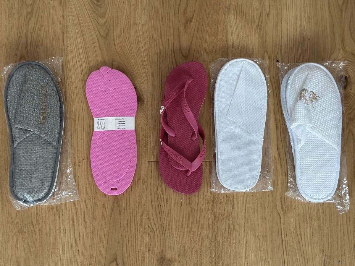 Scarpe da uomo: 5 Hotelslipper bzw Flip Flop – Nuovo (secondo la descrizione) da Rothenburg venduto da wer_g9fd
