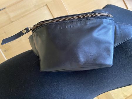 Mandrn Leder Bauchtasche Gürteltasche, Schwarz, Top!