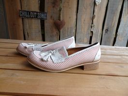 Echt Leder Loafer weiss von Zinda Gr. 40 - 424144