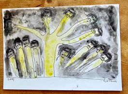LUC LATHION - Dessin original signé, 2001