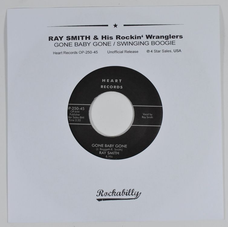Single: RAY SMITH - Gone Baby / Swinging Boogie (Rockabilly) (Neu ...