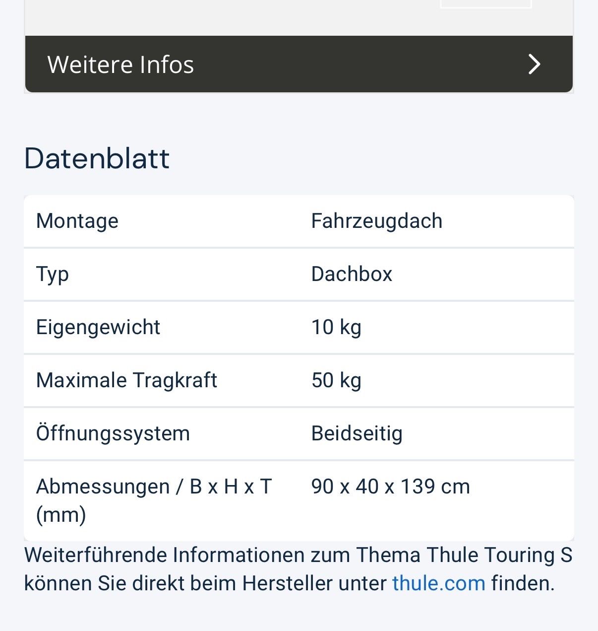 Thule Coffres de toit: Thule Dachbox Touring S | Schwarz Glossy – D'occasion à Weinfelden par Belana2 9