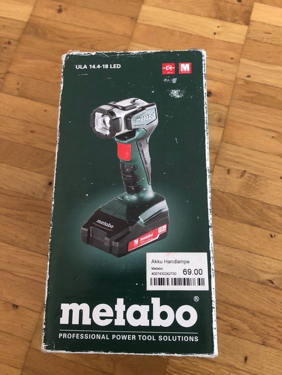 Lampe De Poche METABO ULA 14.4-18 - 14.4V/18V Halogène (sans Batterie) - Neuve