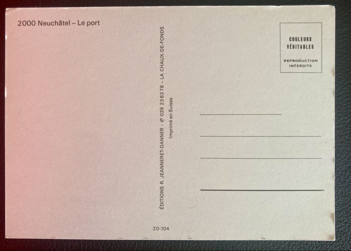 Cartoline postali: Lot de 2 cartes postales - Neuchâtel – Usato da Colombier NE venduto da m.meiners 1