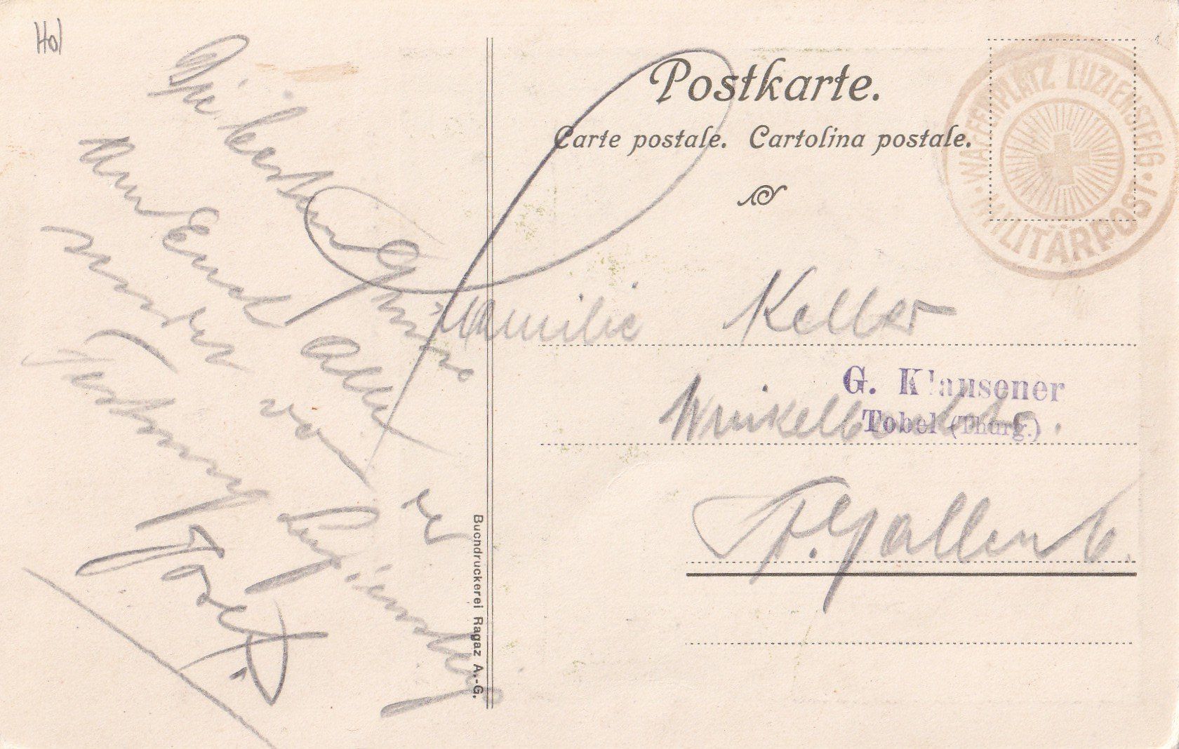 Cartes postales: Luziensteig Steigkirchlein Feldpoststempel – D'occasion à Olten par clotaldi 1