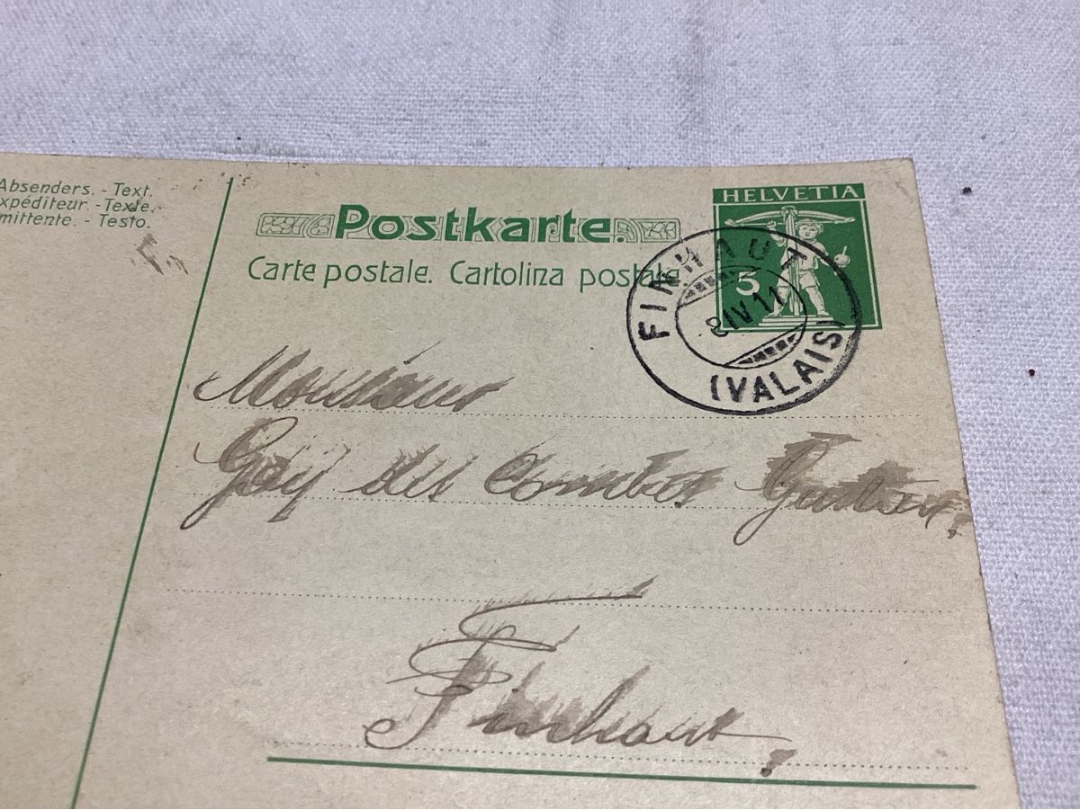 Tutti i francobolli: Entiers postaux  valais 1902-1911 – Usato da Luc (Ayent) venduto da Rebouille 2