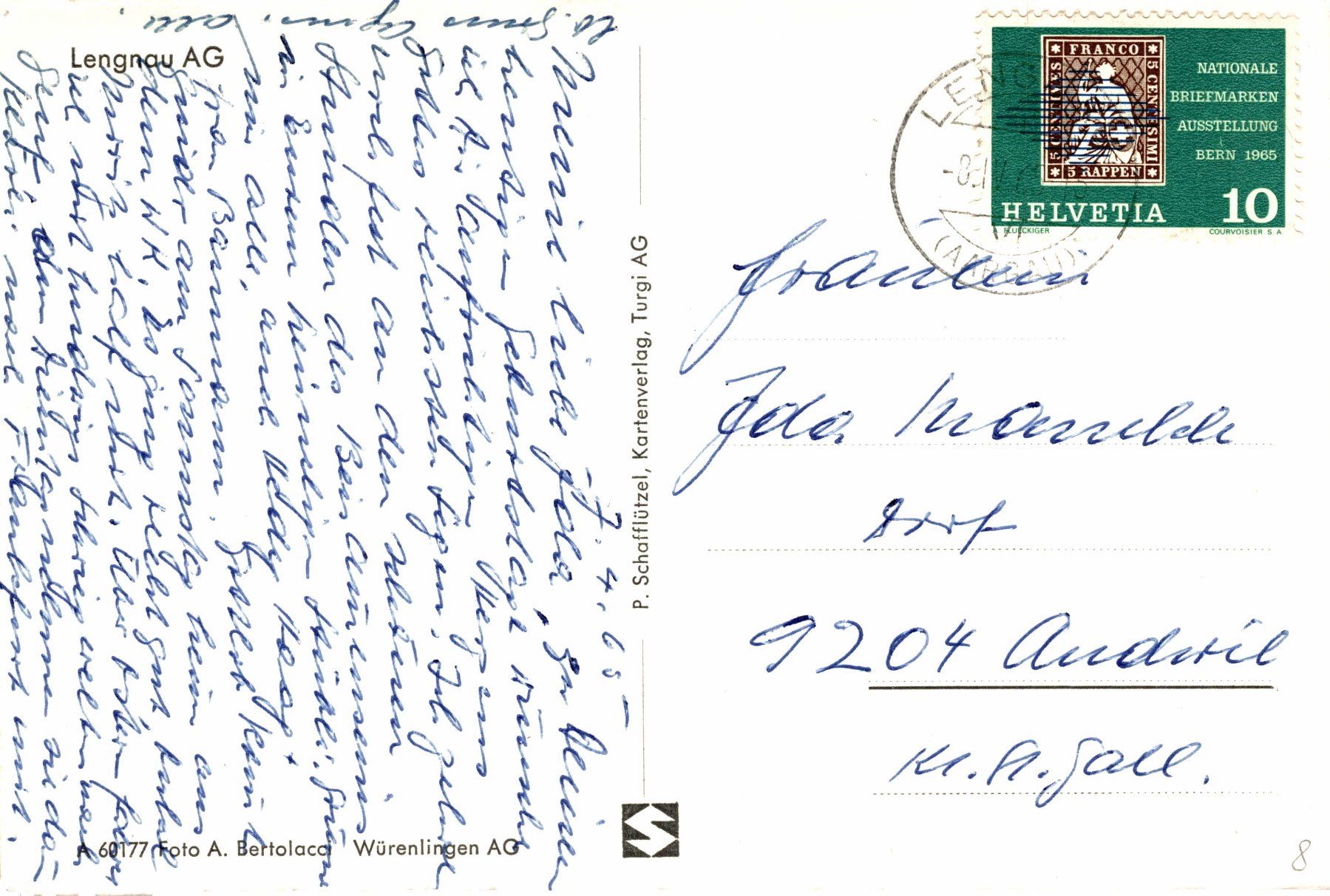 Cartoline postali: Flugaufnahme Lengnau AG – Usato da Bronschhofen venduto da Astore 1