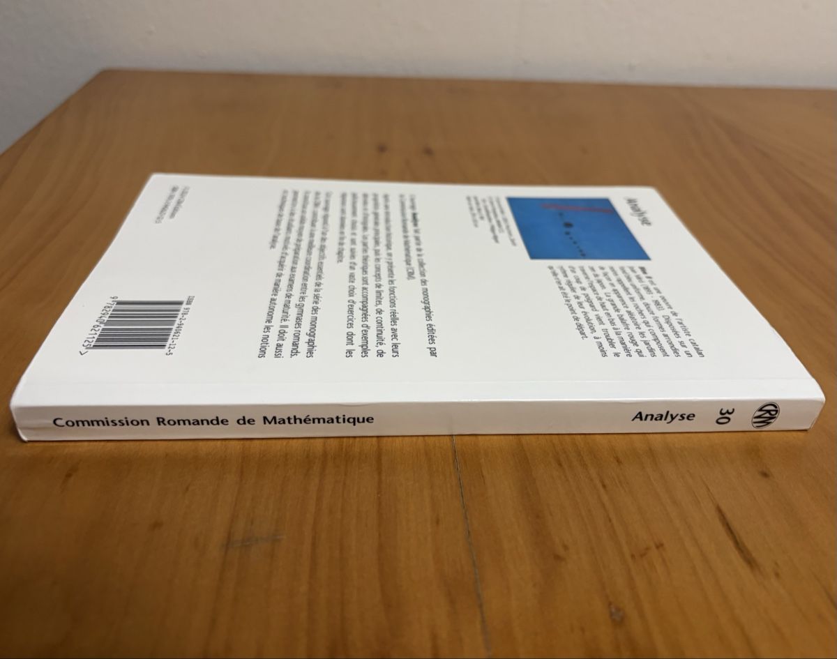 Libri: Livre de Maths d’analyse CRM 30 – Usato da Fribourg venduto da jer_p6kc 2
