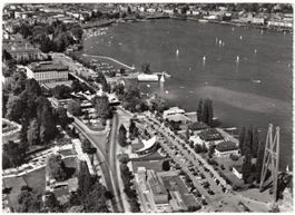 Zürich - Seebecken mit Gondelbahn (Luftaufnahme?)