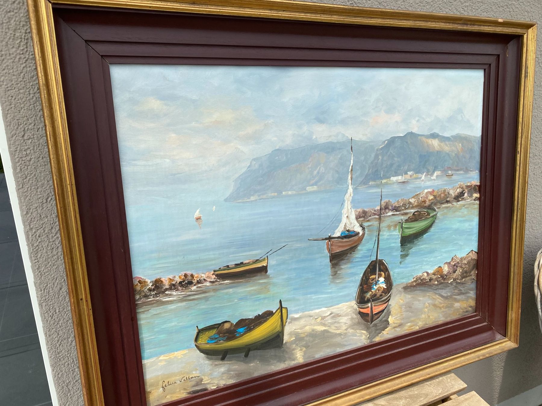 Dipinti: Marina avec péniche – Usato da Fontaines NE venduto da cri_9ntg 1