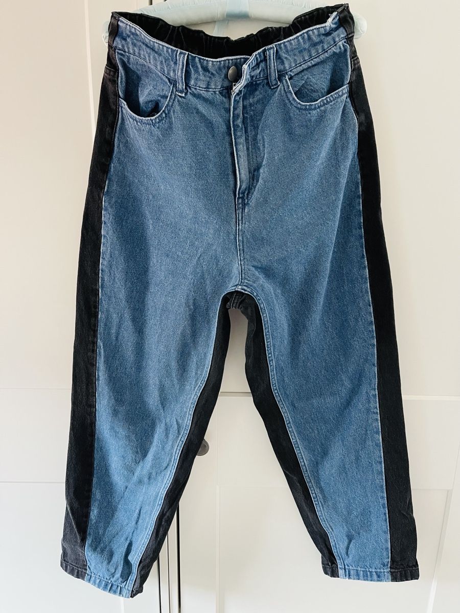Jeans: Jean bicolore tendance taille haute taille 40 – Usato da La Chaux-de-Fonds venduto da Sabinchenn