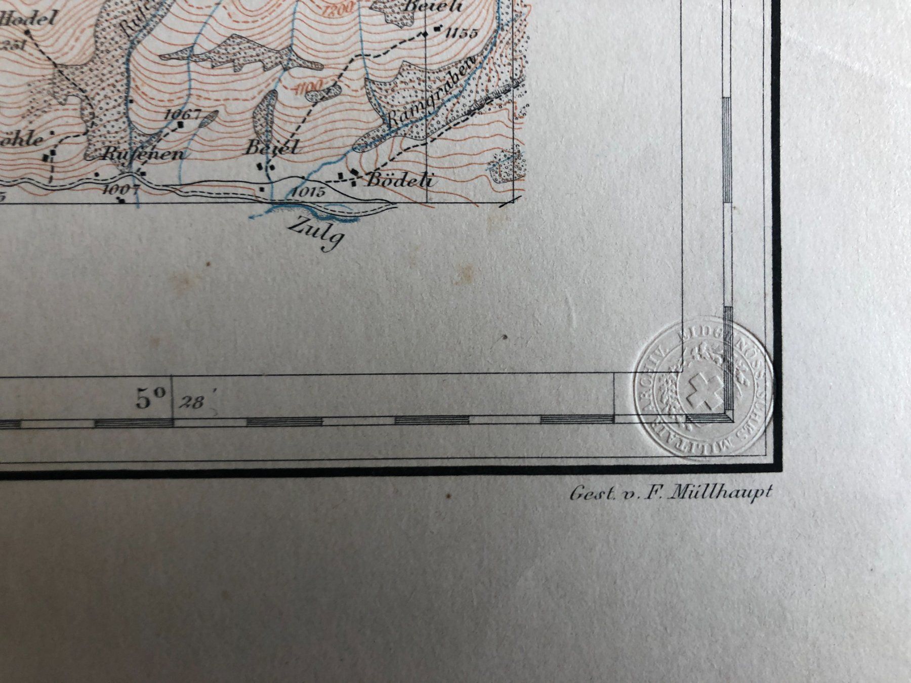 Landkarten & Atlanten: Siegfriedatlas Bl. 385: Schwarzenegg 1886 – Gebraucht aus Zürich von allp 7
