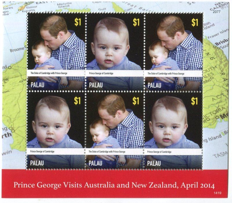Alle Briefmarken: Block "Prinz George". Palau – Neu und originalverpackt aus Basel von Butsch5