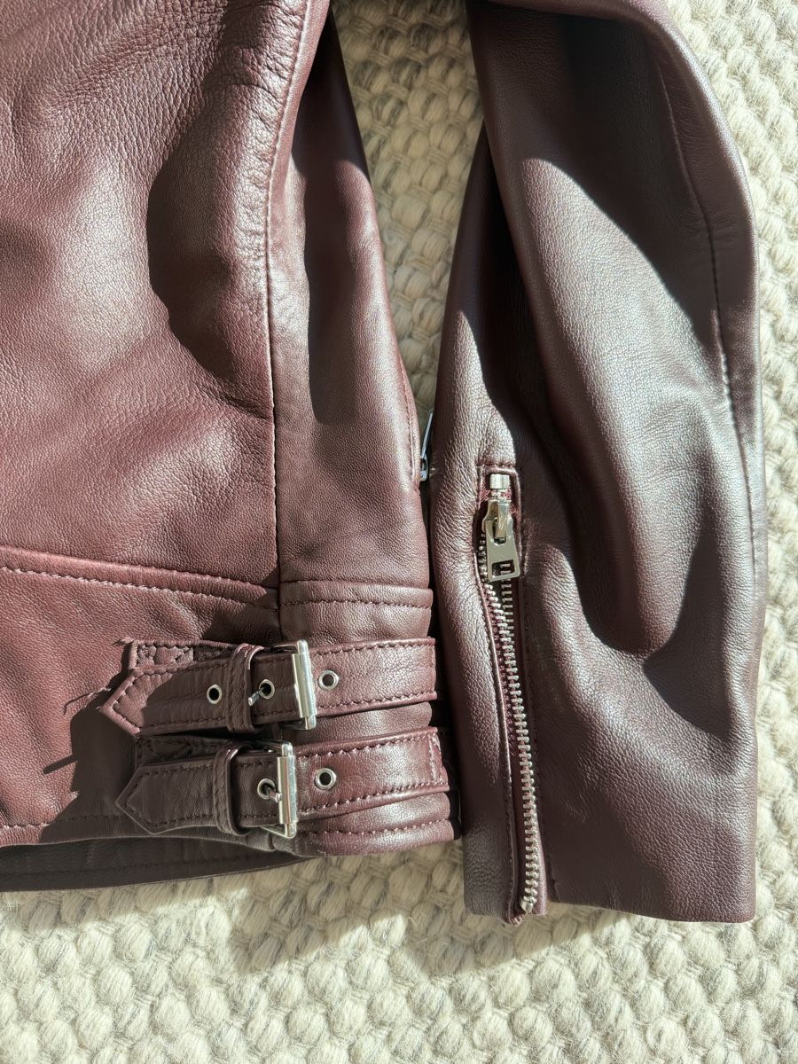 Mango Giacche: Mango Leather Biker Jacket - Size M – Nuovo (secondo la descrizione) da Hergiswil NW venduto da jaybee27 4